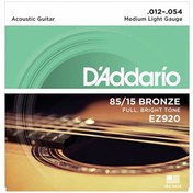 Resim D'Addario EZ920 012 Akustik Gitar Teli 85-15 Med Lite 