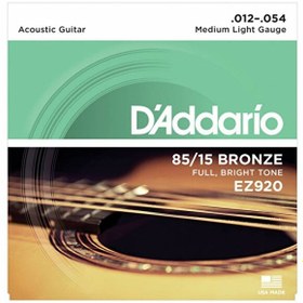 Resim D'Addario EZ920 012 Akustik Gitar Teli 85-15 Med Lite 