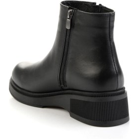 Resim Siyah Hakiki Deri Kadın Bot & Bootie K02631128803 Siyah 