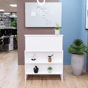 Resim VENÜS ÇEKMECELİ BANKO, SEKRETER MASASI, BEYAZ, 90 CM 