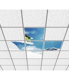 Resim Gök Panel 60 x 60 LED Panel Aydınlatma Desenli 3x3 5'li Grup Özel Seri 46511444SA 
