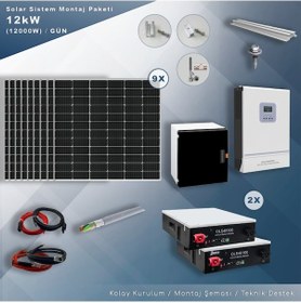Resim Matech 12 KW Solar Paket Sistem 12000W/gün 