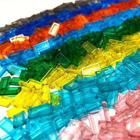 Resim 100 adet Şeffaf 1x2 Düz Işık Panelleri - 3069 ile Uyumlu ABS Yapı Blokları, Piksel Sanat & Bulmaca Oyuncak Aksesuarları 