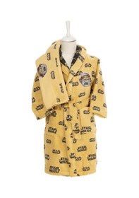 Resim Özdilek StarWars Lisanslı Çocuk Havlu Bornoz Seti Sarı 5/6 Yaş 