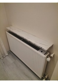 Resim 70 Cm Petek Raf Beyaz Mermer 