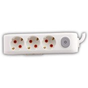 Resim VİKO 3 Metre Topraklı Anahtarlı Kablolu Multi-Let Üçlü Priz (VK-90117303) 