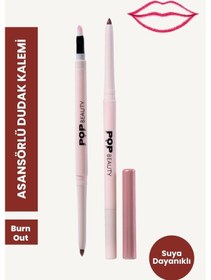 Resim Pop Beauty Dudak Kalemi, Suya Dayanıklı, Asansörlü, Waterproof Lıplıner- Burn Out 8684415590169 Bordo 