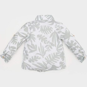 Resim DeFacto Erkek Bebek Tropikal Desenli Flamlı Poplin Uzun Kollu Gömlek B9257A525SPER98 Ekru 