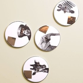 Resim Porland Wild Life 4lü Bardak Altlığı 10cm 