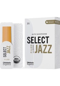 Resim D'addario Orsf10asx3s Organic Select Jazz Filed Alto Saksafon Kamışı No: 3 Soft Profesyonel/caz - 10'lu Paket Kimyasalsız Organik Tarım Sertifikalı, Parlak Ve Net Ton 
