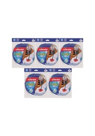 Resim Vileda Turbo Yedek Mop Paspas Ucu (%100 Mikrofiber) (5 Li Set) 