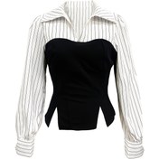 Resim Şık Düz Renkli Polyester Gömlek - Makinede Yıkanabilir, Şeffaf Olmayan, İlkbahar/Yaz Koleksiyonu 