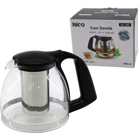 Resim 1100ml Cam Demlik Çelik Süzgeçli - Plastik Kulp - Kapak - Krom Çerçeve 4832 Diğer 