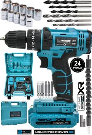 Resim Assur 12V Çift Akülü Vidalama Metal Şanzıman Şarjlı Darbeli Matkap 