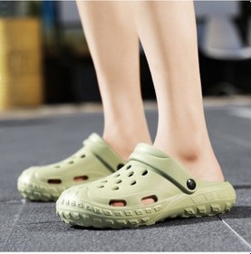 Resim Snapbuy Kaymaz Çift Kullanımlı Erkek Sandalet - Bej Yeşil 