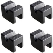 Resim Symbee Evrensel Araç Takoz Pedleri, Kaymaz Kauçuk Adaptör, 4'lü Paket, Çerçeve Koruyucu 