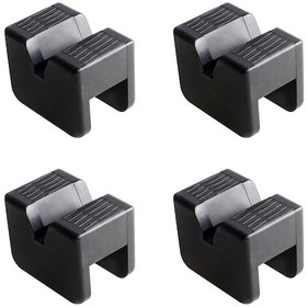 Resim Symbee Evrensel Araç Takoz Pedleri, Kaymaz Kauçuk Adaptör, 4'lü Paket, Çerçeve Koruyucu 