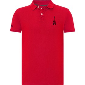 Resim Routefield Punk Erkek Kırmızı Polo Tişört 