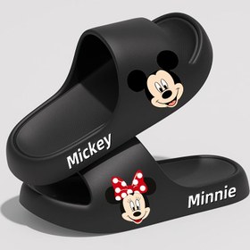 Resim DISNEY Mickey & Minnie Mouse Çiftler için EVA Terlikler - Yumuşak Kaymaz Açık Burunlu İç/Dış Mekan Ev Ayakkabıları, Kadınlar ve Erkekler için Nefes Alabilir Hafif Tüm Sezon Konforu, Üniseks Günlük Ev & Yazlık Kullanım, Açık Burunlu Terlikler | Hafif Ayakkabı 