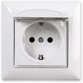 Resim Skygo Günsan Fantasy Kapaklı Topraklı Priz Beyaz Renk 