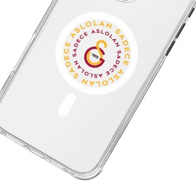 Resim Galatasaray Magsafe Aslolan Şeffaf Telefon Kılıfı - iPhone 15 Pro Max 
