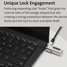 Resim Kensington N17 Dell Kama Kilit Yuvalı Dizüstü Bilgisayarlar için Kablo Kilidi - Kombinasyon Kilit - (K68008WW) 