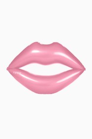 Resim Metalik Pembe Dudak Şekilli Şişme Havuz Şamandırası - Pembe 
