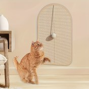 Resim Dayanıklı, Koltuk Güvenli Tırmalama Tahtası ve Oyuncağı ile Sisal Kedi Tırmalama Pedi - Kedi Matı 