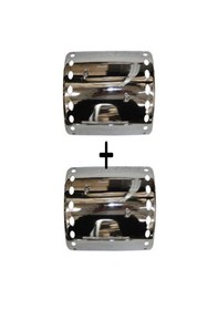 Resim 125mt Uyumlu Egzoz Koruma Kapağı Büyük 2 Adet Nikel 