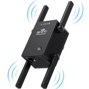 Resim 300 Mbps Wifi Sinyal Güçlendirici Siyah Router Repeater Access Point Kablosuz Ağ Genişletici Cihaz 