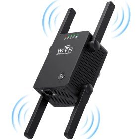 Resim 300 Mbps Wifi Sinyal Güçlendirici Siyah Router Repeater Access Point Kablosuz Ağ Genişletici Cihaz 