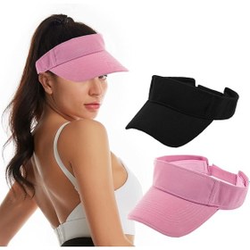 Resim Unisex Uv Koruyucu Sporcu Plaj Vizör Şapka 2 Li Set (547423582) 