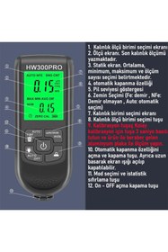 Resim valkyrie HW-300 Pro Kaplama Kalınlığı Ölçer – 0-2000 µm Ölçüm Aralığı, FE/NFE Algılama, Arka Aydınla 