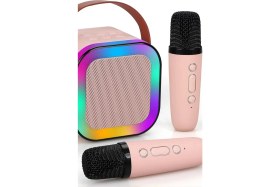 Resim Ciyu Ticaret Karaoke Seti Çift Mikrofonlu Bluetooth Hoparlör Eğlence Seti Çocuk Eğlence Etkinlik 