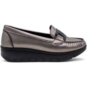 Resim Pandora Moda Y24.38.024 Kadın Dolgu Topuk Ayakkabı - Platin - 38 PLATIN Platin 