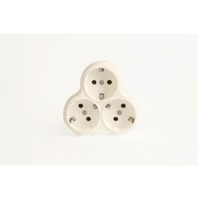 Resim Amiral electric 3'lü Topraklı Papatya Golyat Fiş Priz 