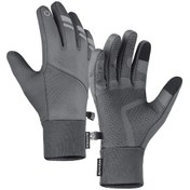 Resim Hombey Kışlık Dokunmatik Ekranlı Islaklığa Dayanıklı Silikonlu Polar Fleece Isı Sağlama Eldiveni Gri Xl 