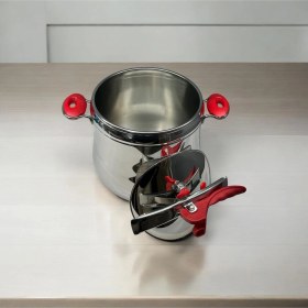 Resim Hascevher Esila Çelik 12 Lt Klasik Düdüklü Tencere Güveç Kırmızı 