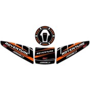 Resim GP Kompozit KTM 390 Adventure 2020-2024 Uyumlu Tank Pad Seti Siyah-Turuncu 