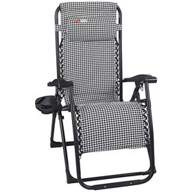 Resim Wuqibao Padded Gri Katlanır Şezlong 
