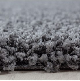 Resim Soft Shaggy Halı Yüksek Tüylü Düz Gri Rengi Çocuk Odası Oturma Odası Salon Mutfak Halısı 
