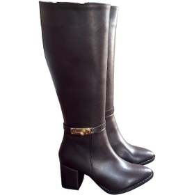 Resim Jeoli Kahverengi Cilt Topuklu Çizme Çok Renkli 