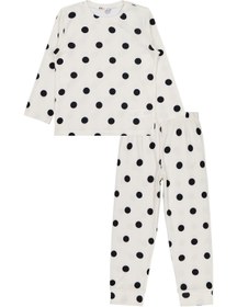 Resim Civil Girls Puanlı 6-9 Yaş Pijama Takımı - Ekru - Ekru / 6-7 Yaş 