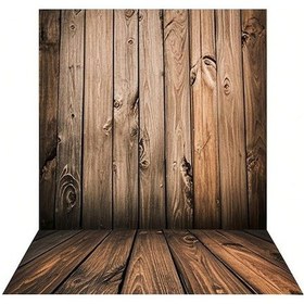 Resim Profesyonel Fotoğraf Çekimi İçin 1.5x2m Ahşap Desenli Fon Perdesi 