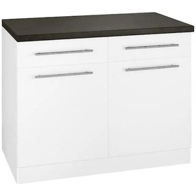 Resim Vera Mutfak 2 Çekmeceli 2 Kapaklı Alt Modül -90 Cm - Çok Amaçlı Dolap -tezgah Dahil Antrasit 