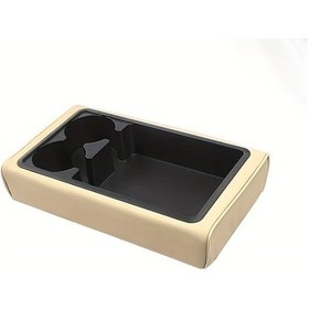 Resim Xuweiwei Car Armrest Saklama Kutusu Beige Color Bardaklık Multifonksiyonlu Depolama Tepsisi 
