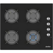 Resim Simfer 3046 Siyah Setüstü Cam Ocak 