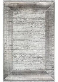 Resim Enti Naturel 1706 Gri Yumuşak Dokulu Parlak Görünümlü Halı Kesme Yolluk Gri 