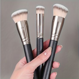 Resim 3 Adet Magic Wand Fondöten Makyaj Fırçası Seti, Polyester Tüyler, ABS Sap, Alkol İçermeyen, Evrensel Cilt Tipi, Rahat Seyahat Boyutu, İdeal Noel Güzellik Hediyesi 