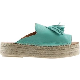 Resim Bueno Shoes Yeşil Nil Deri Kadın Dolgu Topuklu Terlik 